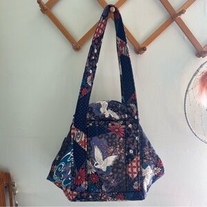 Unique Patchwork Bag with Matching Wallet - Multicolor